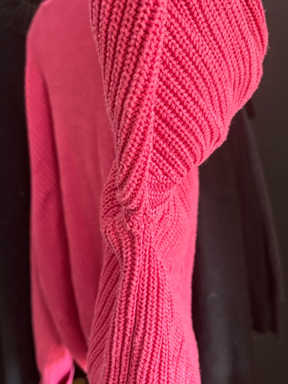 🌸French Connection 100% Cotton Millie Mozart Pink fisherman Rib Boatneck Sweater - Picture 7 of 16